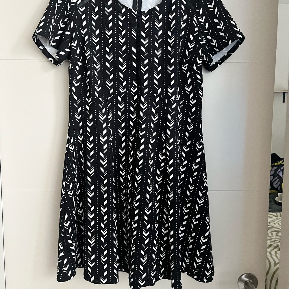 Forever 21 Monochrome Chevron Dress